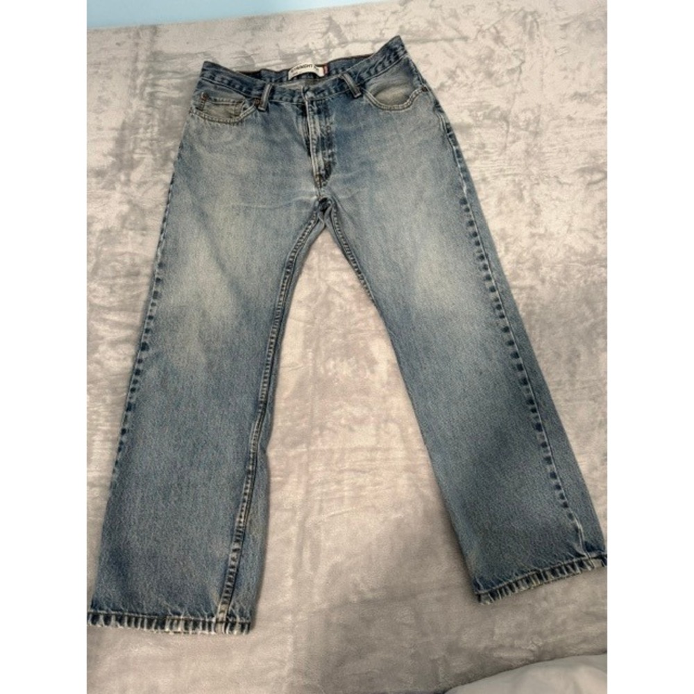 Levi's 505 Straight‎ Fit Jeans Men's 34x29 Light Wash 100% Cotton Denim